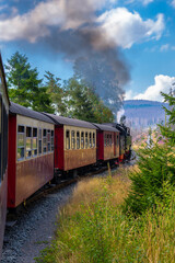 steam locomotive on the way to the brocken