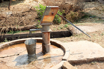 Hand Pump old method of extracting water from well