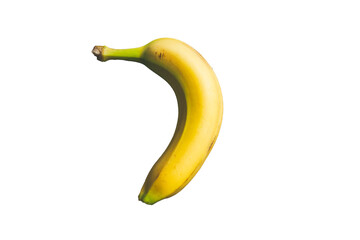 close-up view of a banana - Transparent background