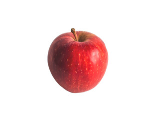 close-up view of fresh red apple on a Transparent background