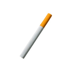 Close-up of a single cigarette - Transparent background