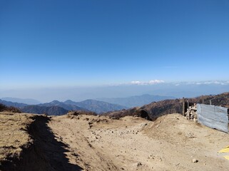 landscape with blue sky