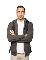 Hesitant student looking gesture