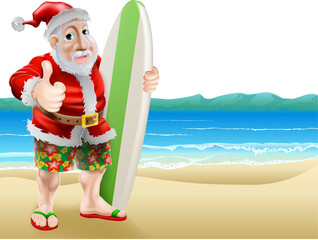 Santa on the beach