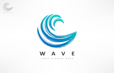 Wave logo vector. Water design.