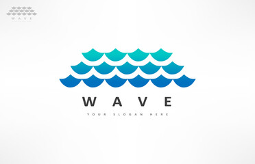 Wave logo vector. Water design.