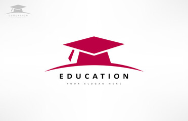 graduation hat logo education vector