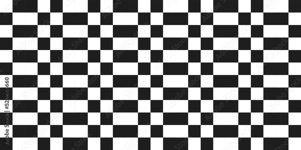 Poster Checkered squares alternate with a number of rectangular ones. Vector for decor and print seamless simple.