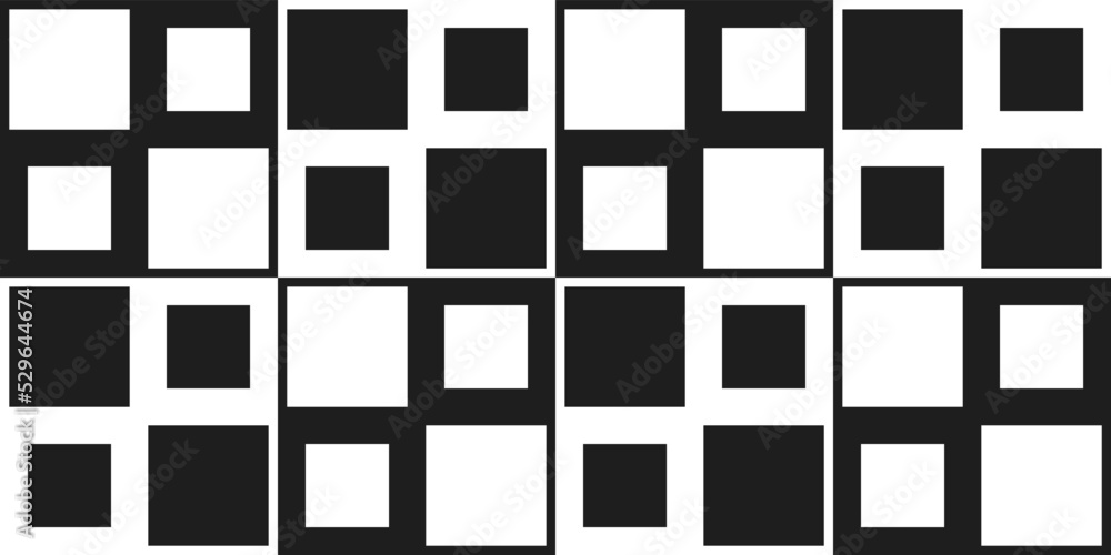 Poster abstract checkered cells with the same checkers inside. vector for decor and interior.