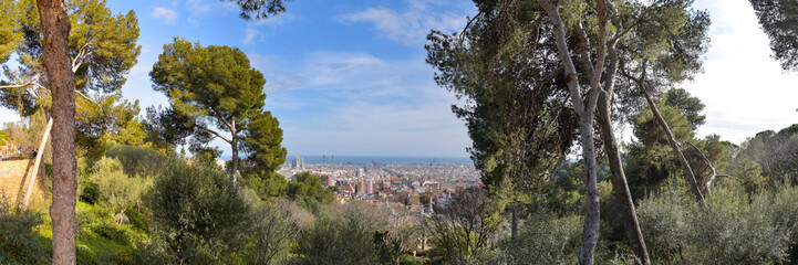Panoramafoto Barcelona / Spanien