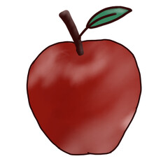 Apple  handrawn cartoon illustration