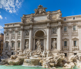 The ‘Fontana di Trevi’(Trevi Fountain) is perhaps the most famous fountain in the world in...