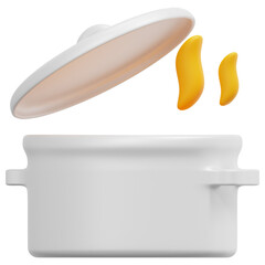 pot 3d render icon illustration