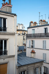 Fototapeta na wymiar Paris, France. August 2022. The zinc roofs of Paris.