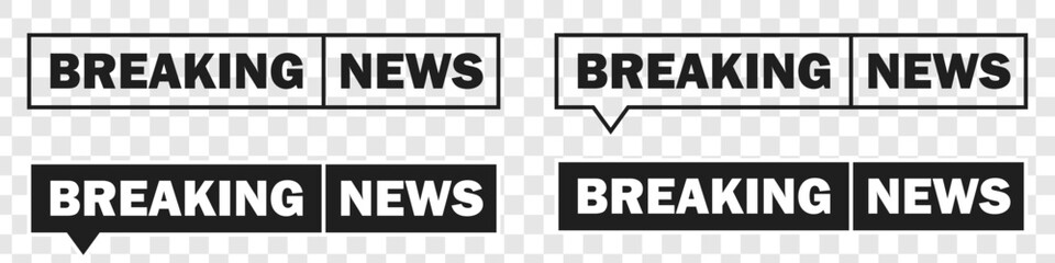 Breaking news. TV banner. Header template for news. Vector illustration