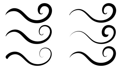 Wave sea line doodle curl water, ocean sketch outline curve