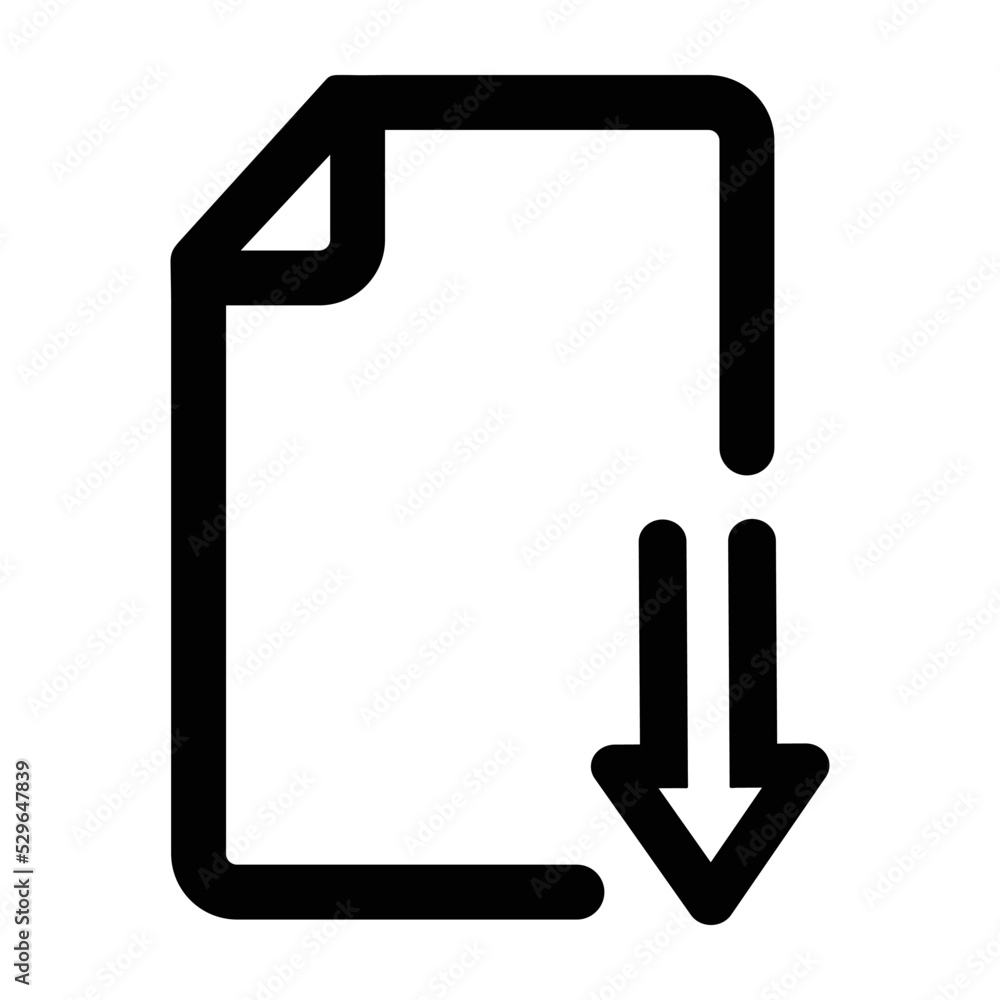 Poster download folder icon, file document import icon sign with arrow down - save folder file icon button