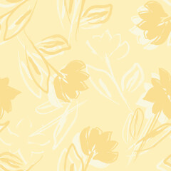 Floral Brush strokes Seamless Pattern Design