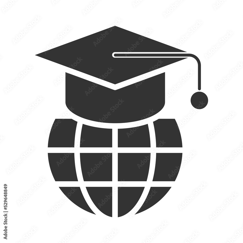 Poster elearning globe vector glyph icon isolated on white background. elearning laptop stock vector icon f
