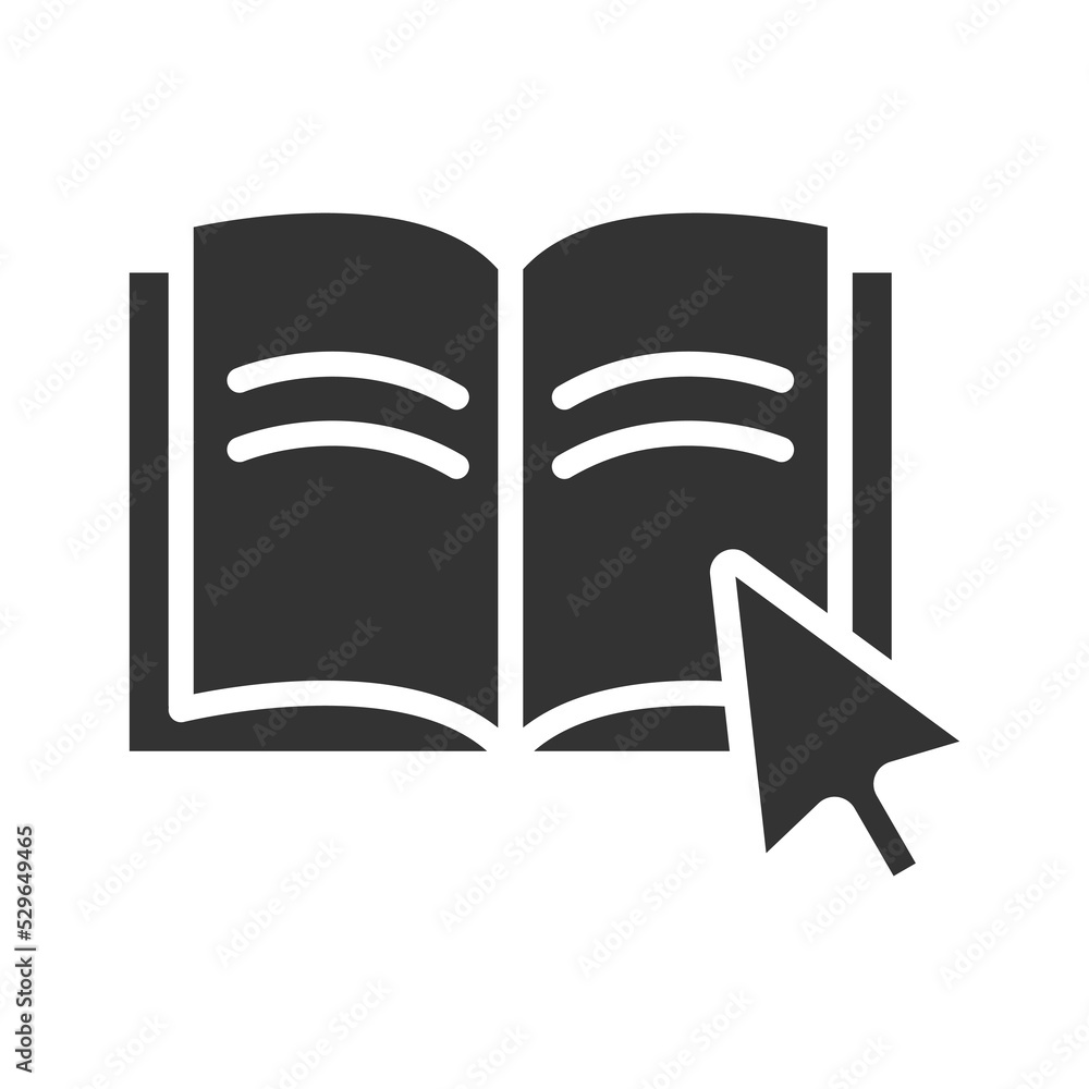 Poster ebook vector glyph icon isolated on white background. ebook stock vector icon for web, mobile app an