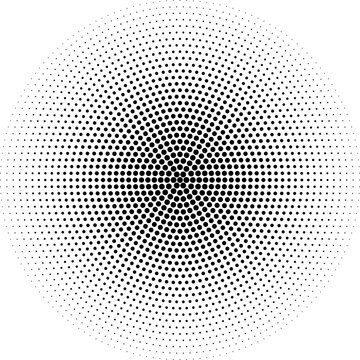 Radial Gradient Dot Effect With A Transparent Background