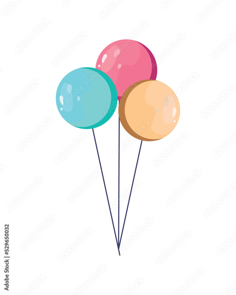 Canvas Prints flat colored balloons