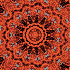 Vector Tribal indian vintage ethnic seamless design. Festive colorful mandala pattern