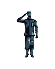 flat soldier design