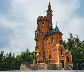 Goethe's Lookout Tower (Goethova vyhlídka) in Karlovy Vary, Czech Republic
