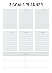 3 Goals Planner
