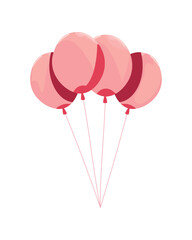 flat pink balloons