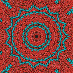 Abstract geometric mosaic vintage ethnic seamless pattern ornamental