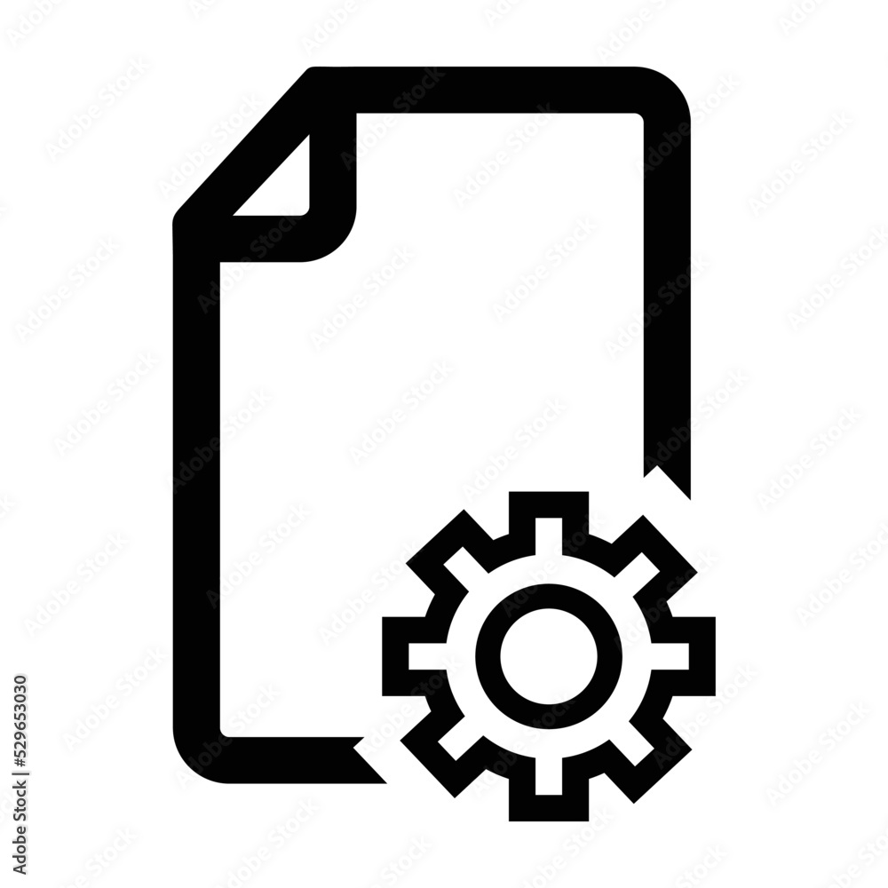 Poster document setting vector icon