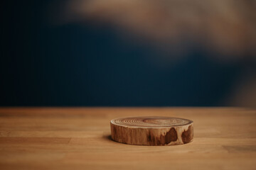 Empty background with wooden desk, packshot collection