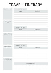 Travel Itinerary