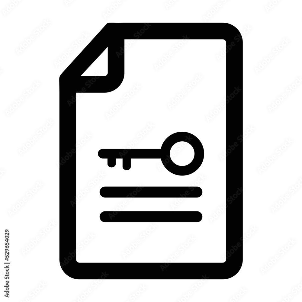 Poster key file isolated vector icon