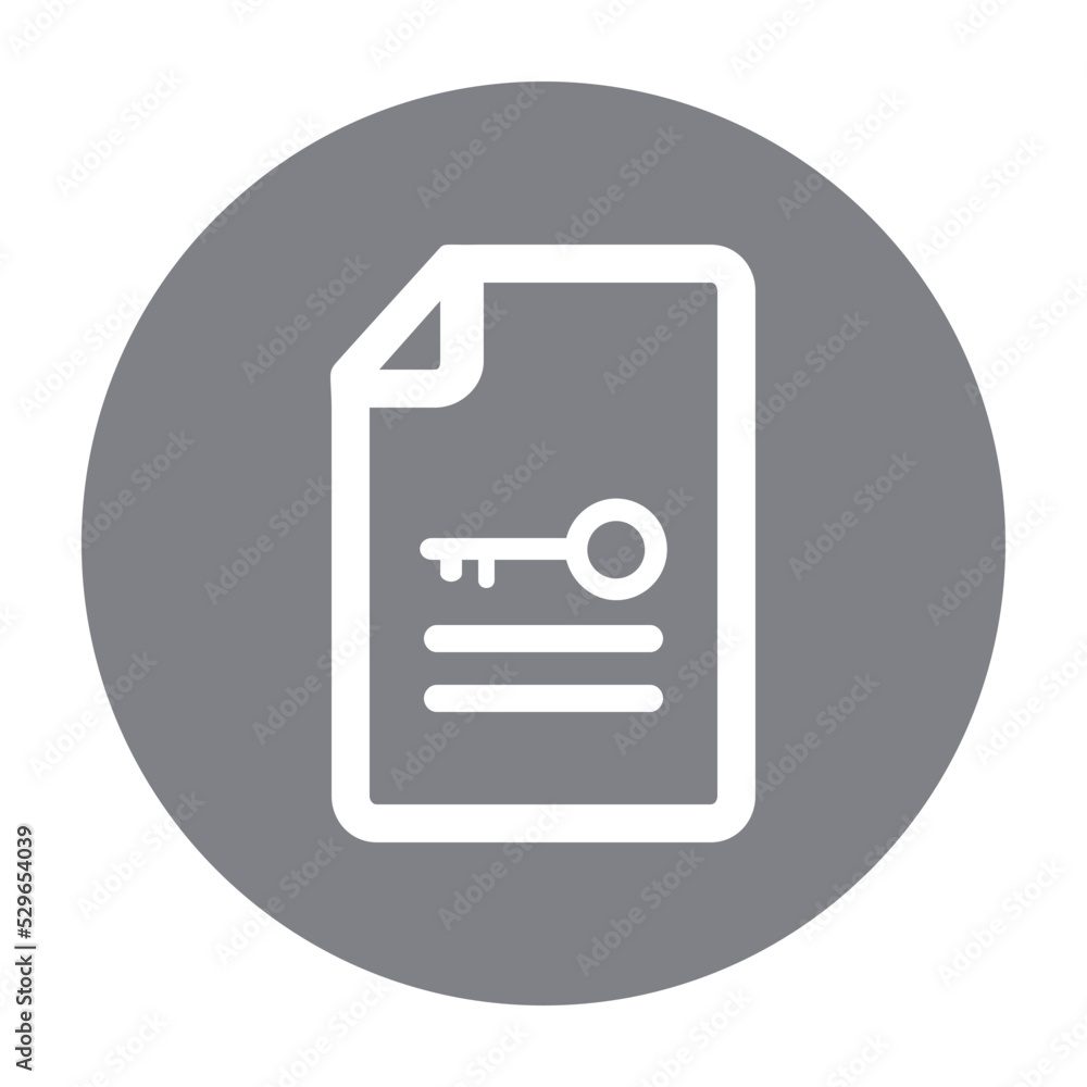 Poster key file isolated vector icon