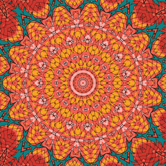 Abstract geometric mosaic vintage ethnic seamless pattern ornamental