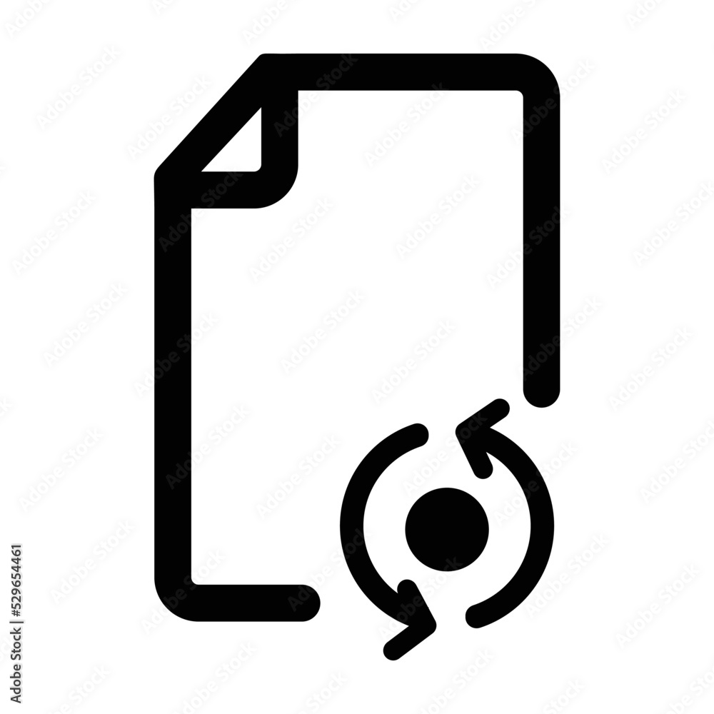 Poster synchronize file isolated vector icon