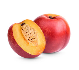 Nectarine isolated on transparent background (.PNG)