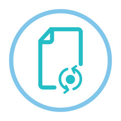 Synchronize file Isolated Vector icon