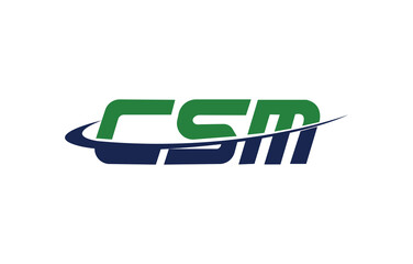 CSM unique vector logo design, CSM Creative logo design with white background
