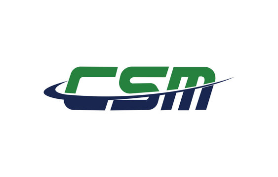 CSM unique vector logo design, CSM Creative logo design with white background