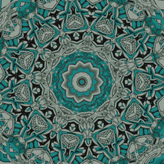 Tribal indian ethnic seamless design. Festive colorful mandala pattern