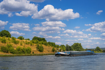 Fototapeta premium Barge on the Rhine–Main–Danube Canal
