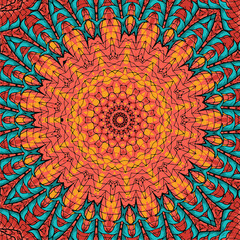 Abstract geometric mosaic vintage ethnic seamless pattern ornamental