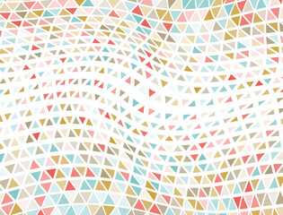 Artistic triangles halftone texture. Fade triangular shapes cover backdrop. Random