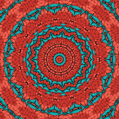 Abstract geometric mosaic vintage ethnic seamless pattern ornamental