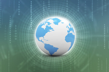 3d illustration of Data sharing concept