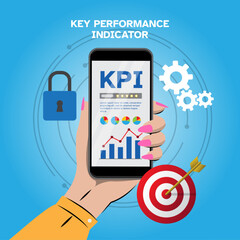Key performance indicator vector illustration